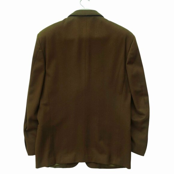 Versus Versace Vintage Olive Green Brown Wool Cashmere Blazer Jacket Siz… - Picture 2 of 9